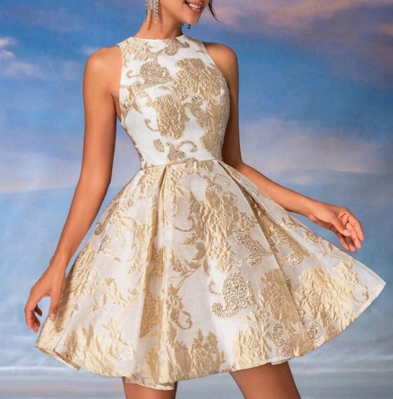 Mesh Embroidery Fabric, Back Hollow Detailing, Bow Tie Detailing Women - Picture 1 of 4
